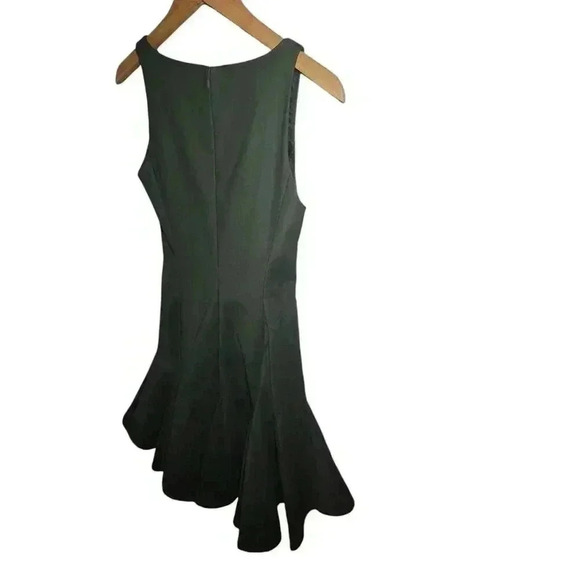 RL Sleeveless Asymetrical V Neck Swing Dress Tool Fern Green-Size 2 - Picture 10 of 16